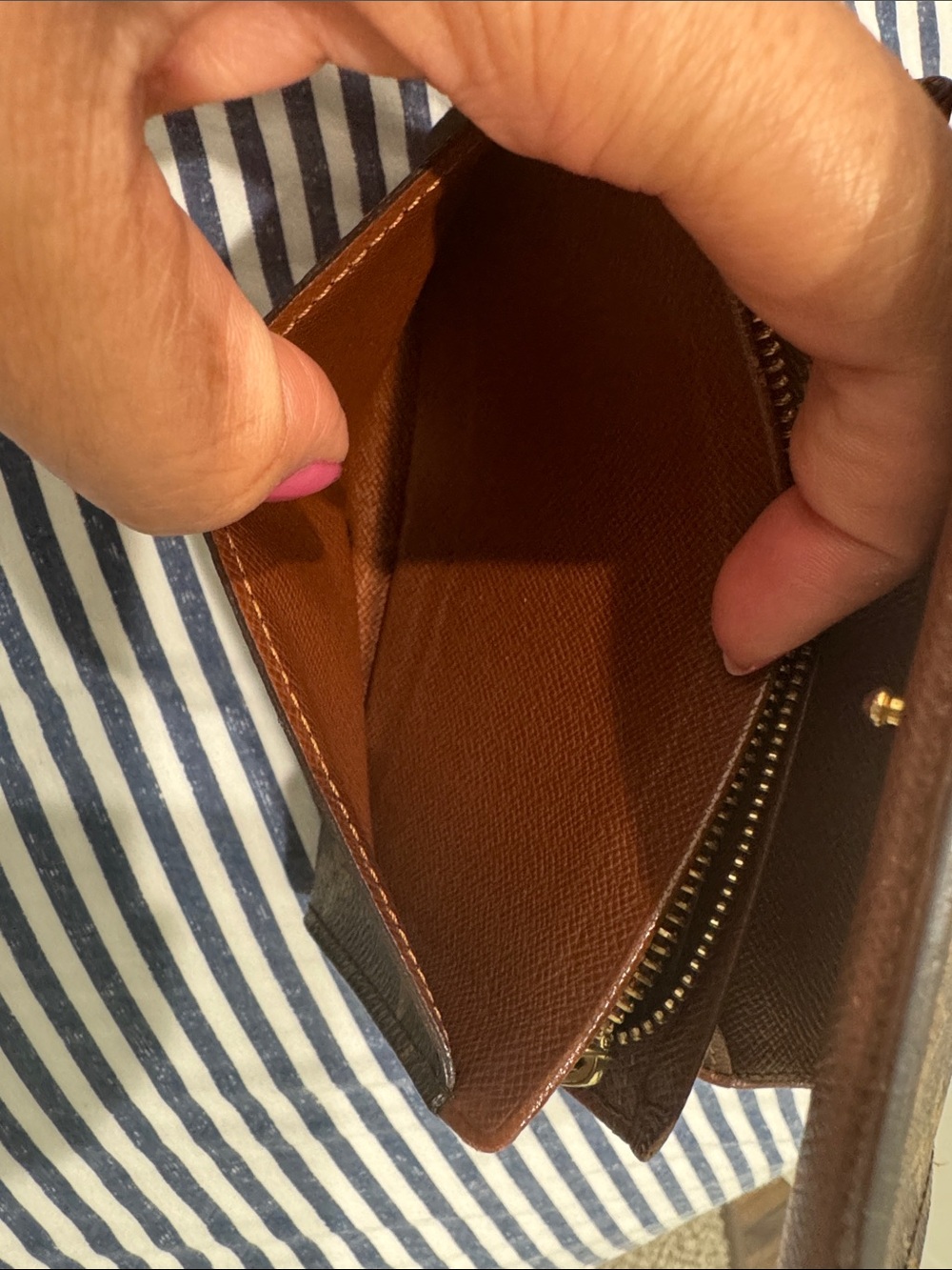 Louis Vuitton Monogram Continental Wallet in Brown and Tan - Picture 8 of 11